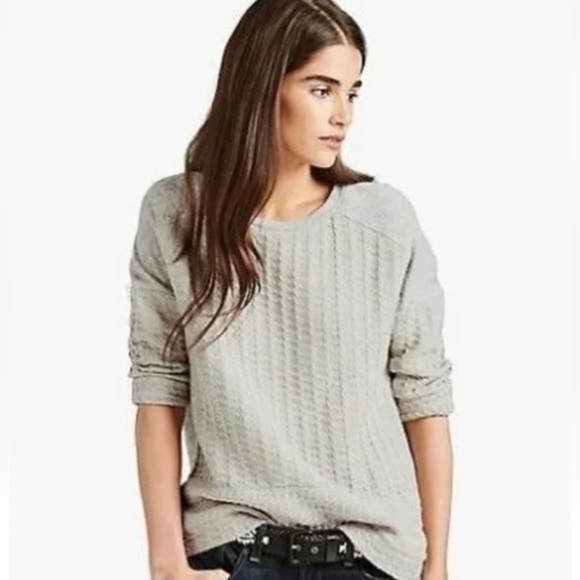 Lucky Brand Sweaters - Lucky Brand Woven Mixed Pullover Cotton Linen Blend Women Small NWT $90